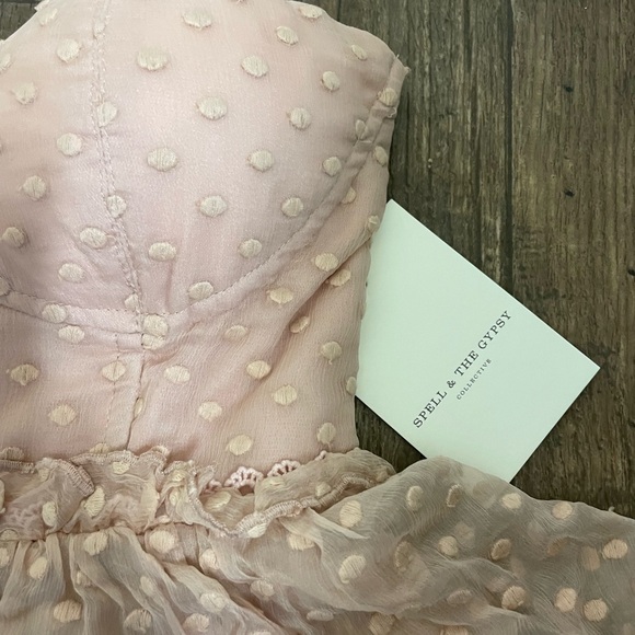 SPELL & THE GYPSY  Mira Bustier RaRa Dress ~ Rose (Pink). Small. NEW WITH TAGS - Picture 2 of 13